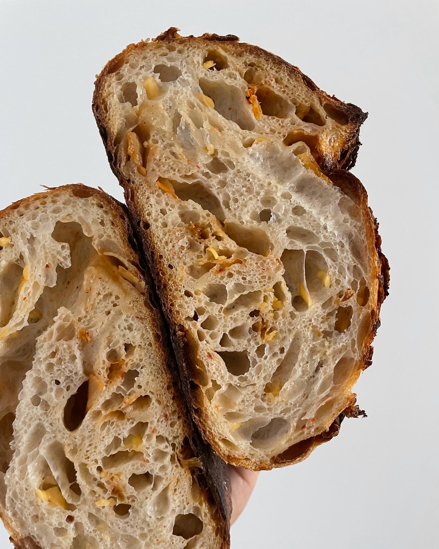 kimchi & cheese sourdough